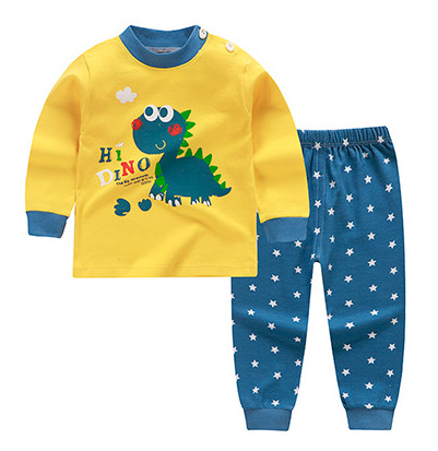 2023 nueva ropa para niños traje de ropa interior para niños coreanos ropa de otoño para niños pequeños y medianos pantalones largos pijamas para bebés ropa para el hogar