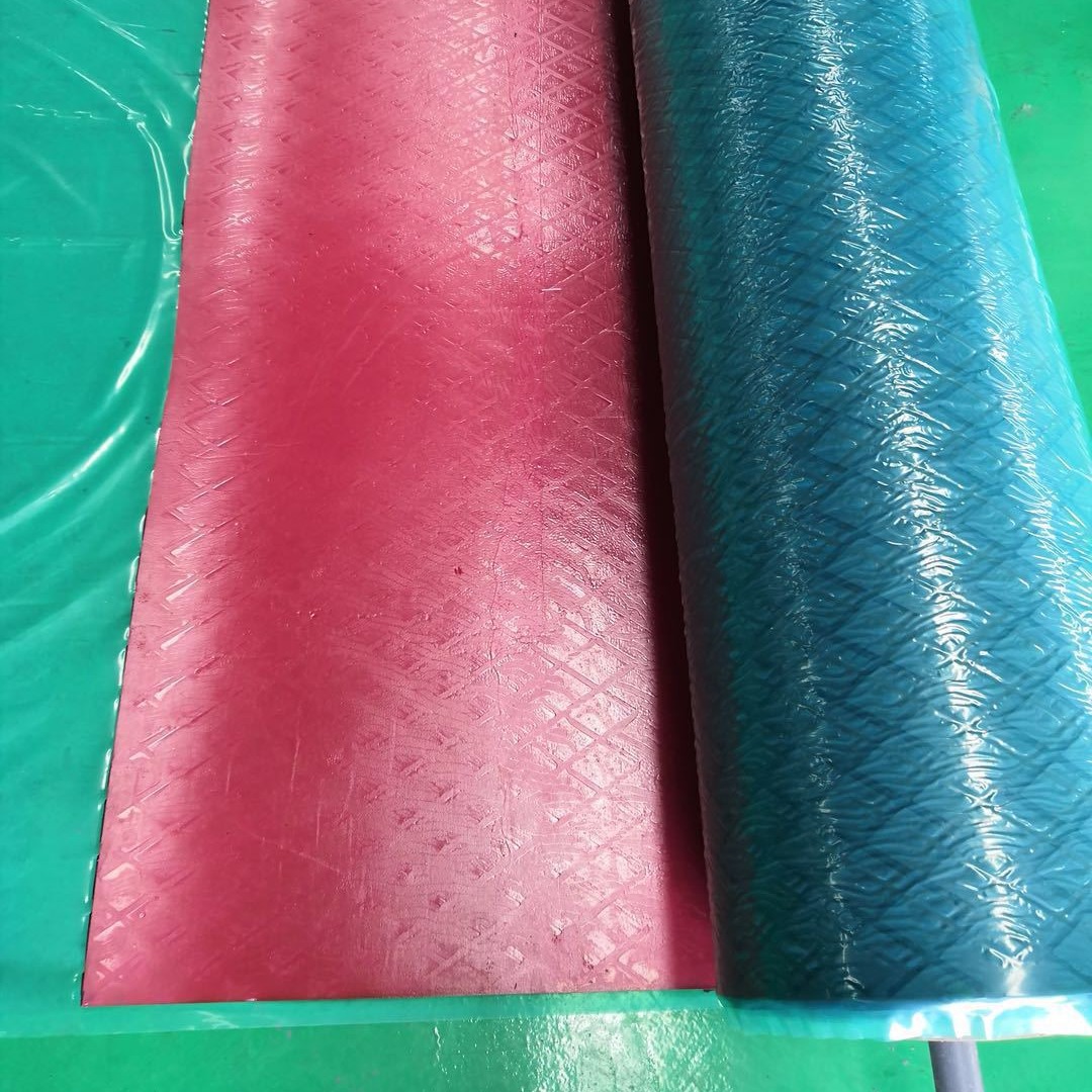 滚筒包胶板 菱形橡胶板黑色