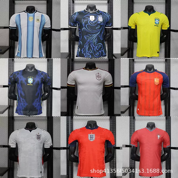 2026 World Cup Football Uniforms Argentina Spain Brazil National Team Player Version Jerseys Norway Jerseys