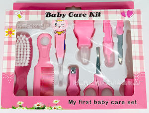 Kit de cuidado para recién nacidos de 10 piezas con aspirador nasal y cortaúñas, para higiene del bebé, mayorista