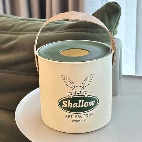 [Good things] Round tissue box for home living room round paper roll bathroom creative desktop paper drawer storage