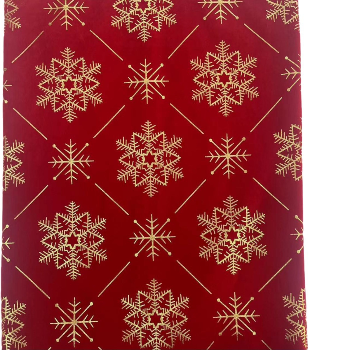 New Foreign Trade Cross-Border Christmas Knitted Fabric Snowflake Elk Print Clothing Home Textile Fabric Velvet Wholesale