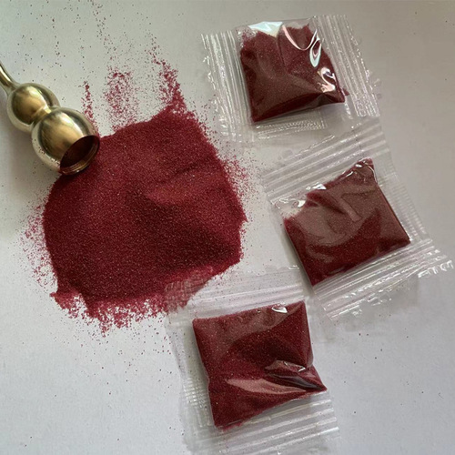 4g red sand bag keychain accessories cinnabar powder granular sand red sand cinnabar can be filled with hollow gourd 