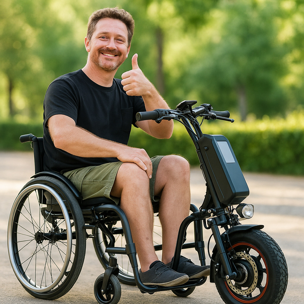 Silla de ruedas de fábrica directa transformada cabeza de tracción silla de ruedas eléctrica cabeza de conducción plegable 45 - 50 km de duración