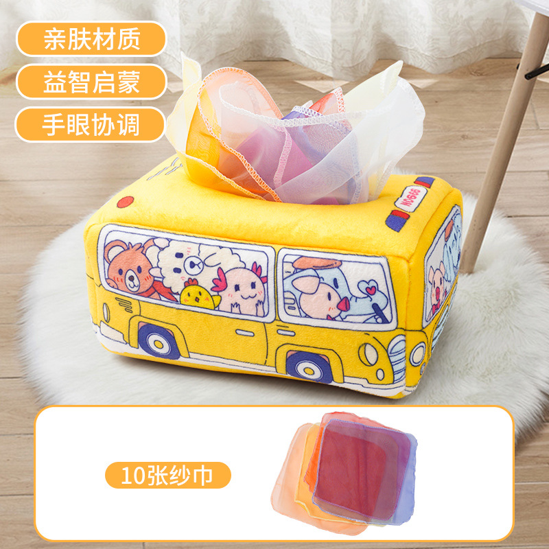 Bebé transfronterizo tejido desgarrable caja de tejido dibujo juguete Montessori bebé dedo ejercicio Educación Temprana calmante juguete