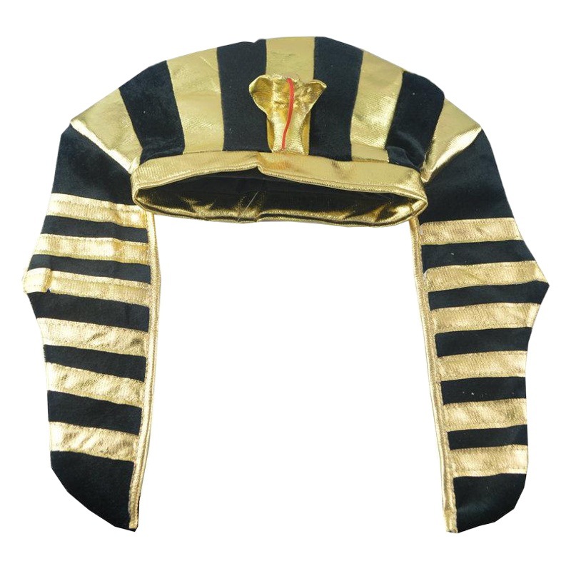 Fiesta de baile de Halloween sombrero egipcio sombrero de oro Faraón faraón egipcio sombrero Cosplay sombrero cabeza de serpiente