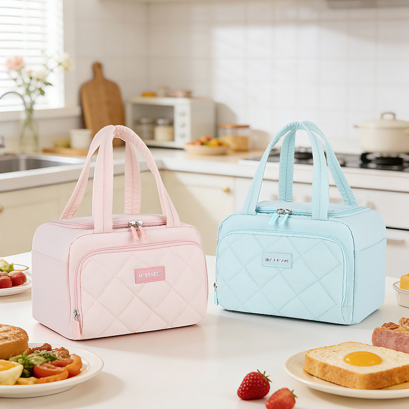 Nueva bolsa de almuerzo portátil de alta belleza, bolsa de almuerzo de aislamiento, bolsa de viaje de chicas