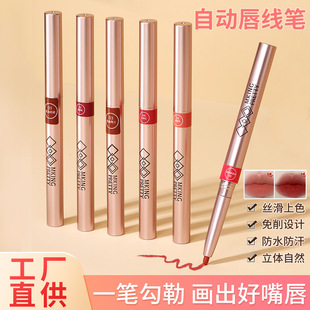MKINGPRETTY Lip Liner Carved Waterproof Lip Pen Precise Outline Lip Type Lasting Color Blush Lipstick for Women
