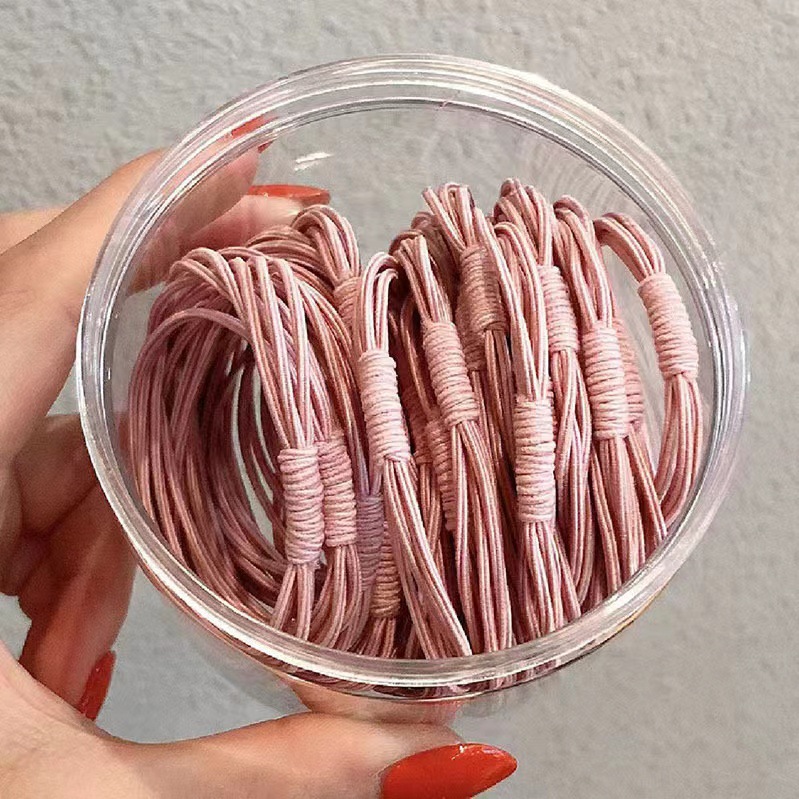 Banda de goma negra estilo coreano de alta calidad cuerda de cabello banda de cabello de mujer básica simple banda de goma elástica alta internet celebridad accesorios para el cabello