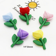 新款多彩卡通玫瑰花樹脂配件 diy奶油膠飾品頭飾髮夾手機殼冰箱貼