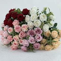 人気の外国貿易卸売造花結婚式の花束バラの花束小さな花のアレンジメント装飾品高級造花