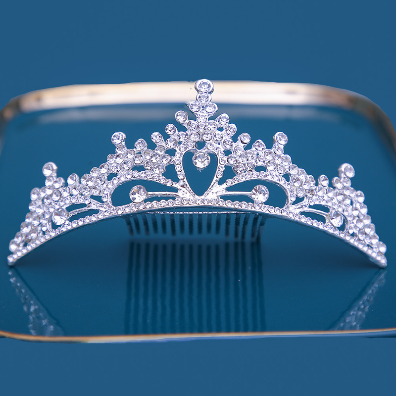 Bridal Hair Accessories Korean Style Studio Headpieces Birthday Performance Hair Accessories Hair Comb Rhinestone Crown Wholesale Wedding Headpieces