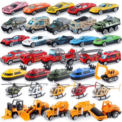儿童迷你仿真工程车合金车消防车挖掘机小汽车模型跨境外贸玩具车