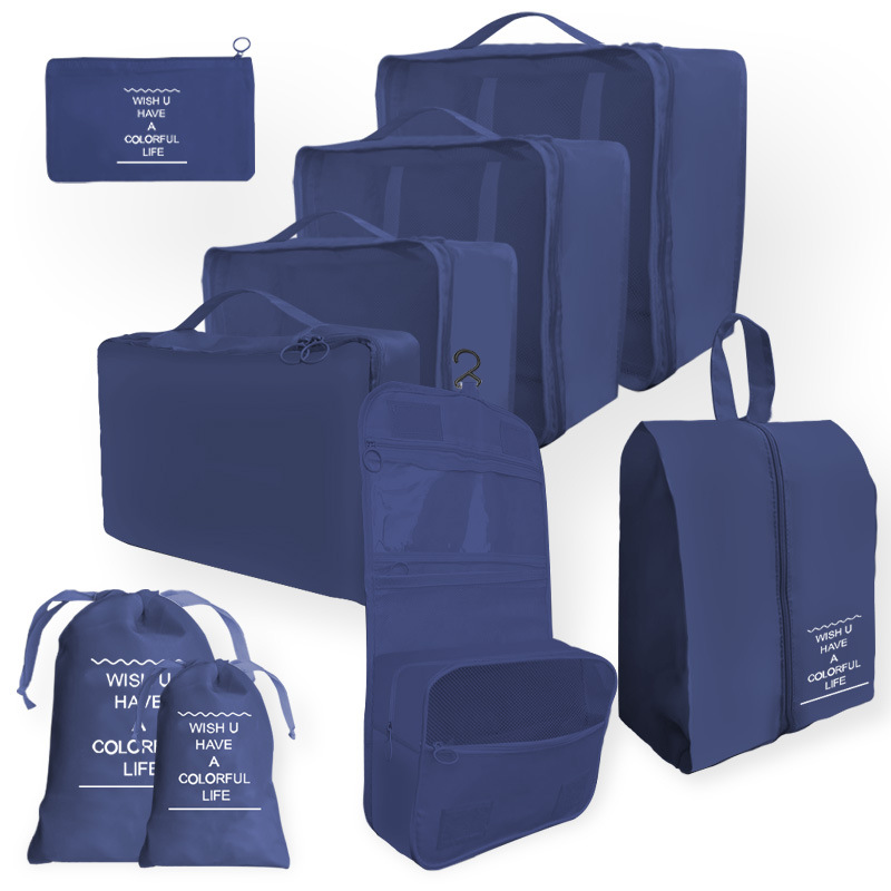 Bolsa de almacenamiento de viaje traje de seis piezas de siete piezas de ocho piezas plegable bolsa de lavado bolsa de almacenamiento de ropa bolsa de viaje con cordón