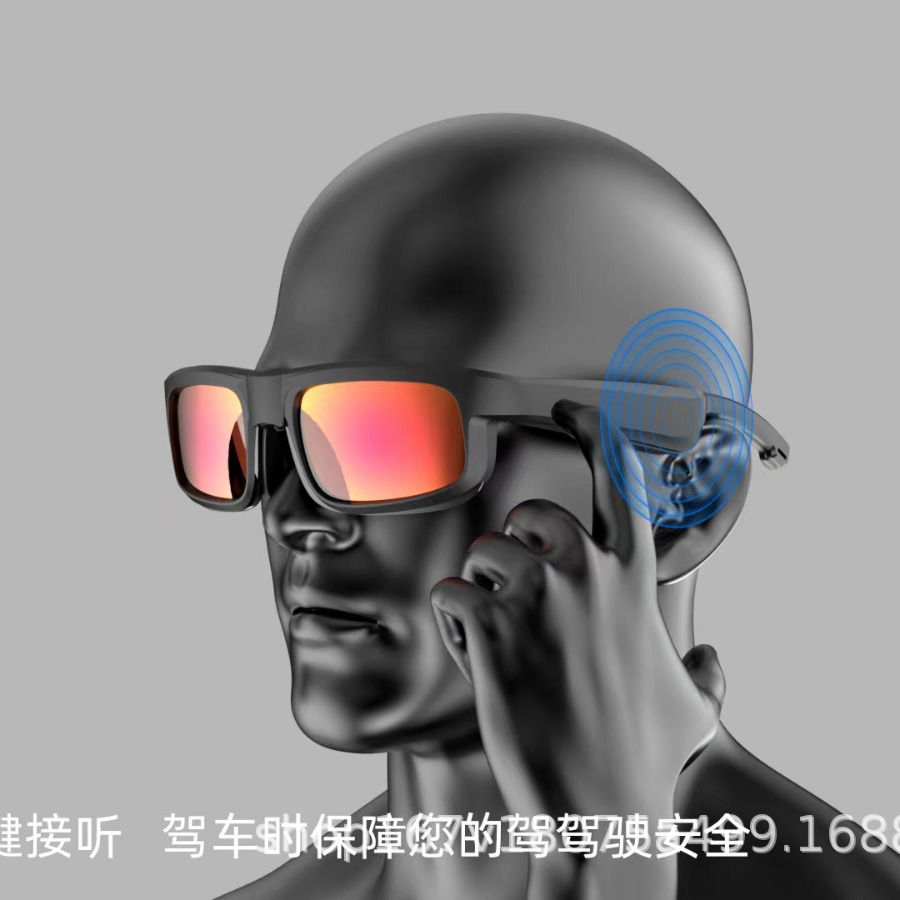 Cross-border smart glasses Bluetooth headset M6Por sunglasses technology bone conduction smart glasses long battery life