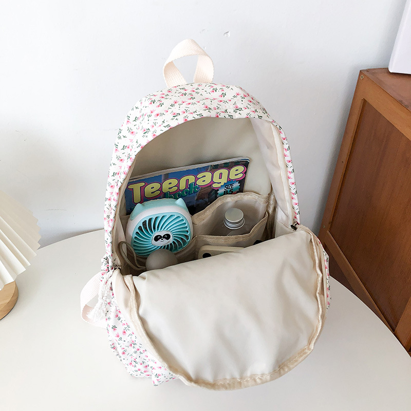 schoolbag female small fresh literary all-match leisure flower girl student backpack_voghion.com