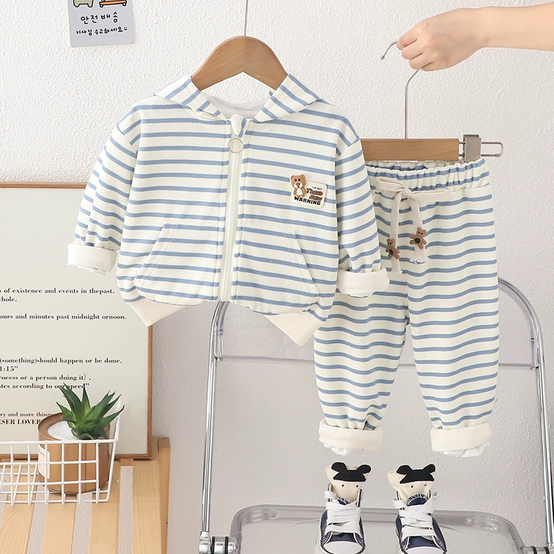 Spring long-sleeve, set for early age, Korean style, children's clothing
