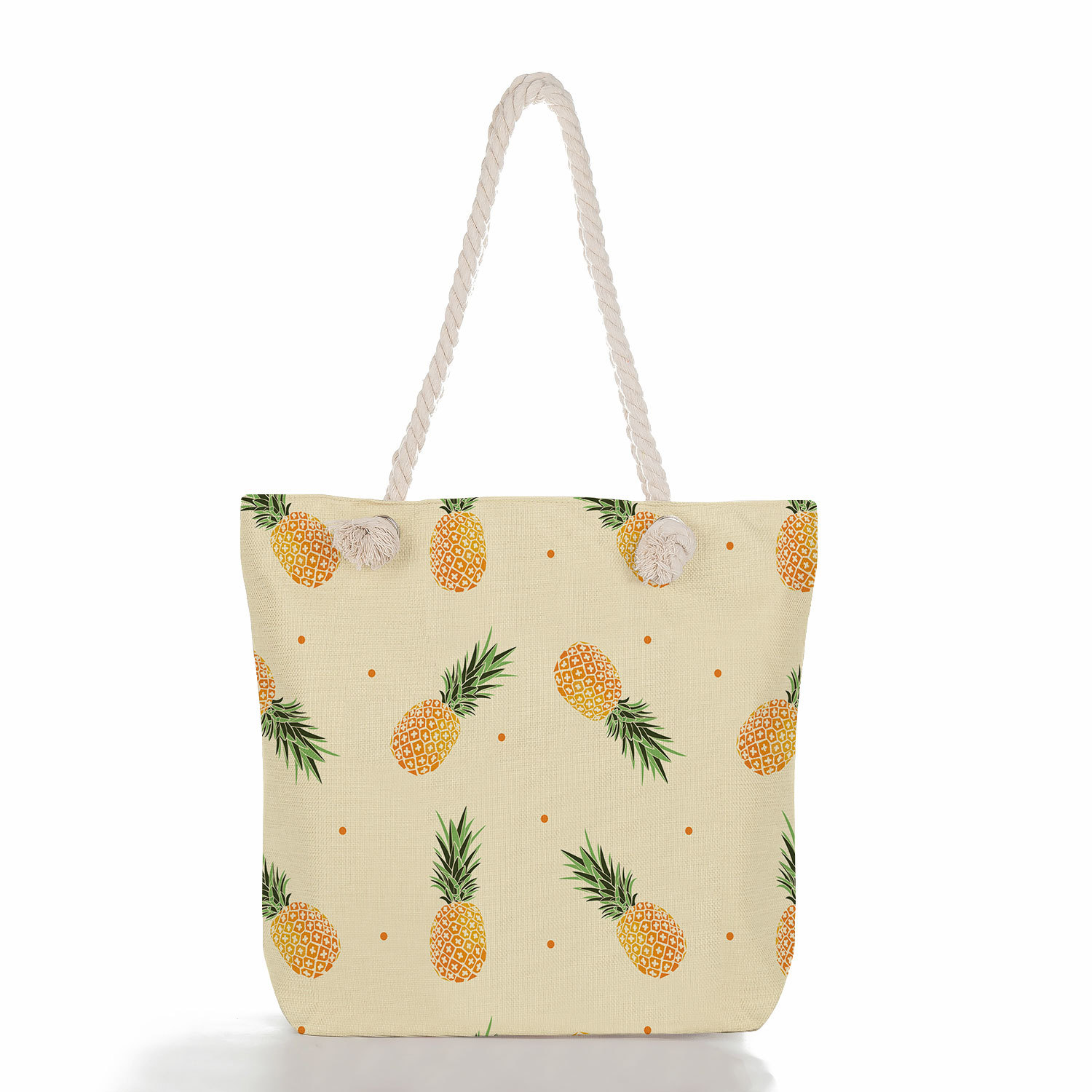 Women's Cotton And Linen Fruit Strawberry Cute Square Zipper Tote Bag display picture 16