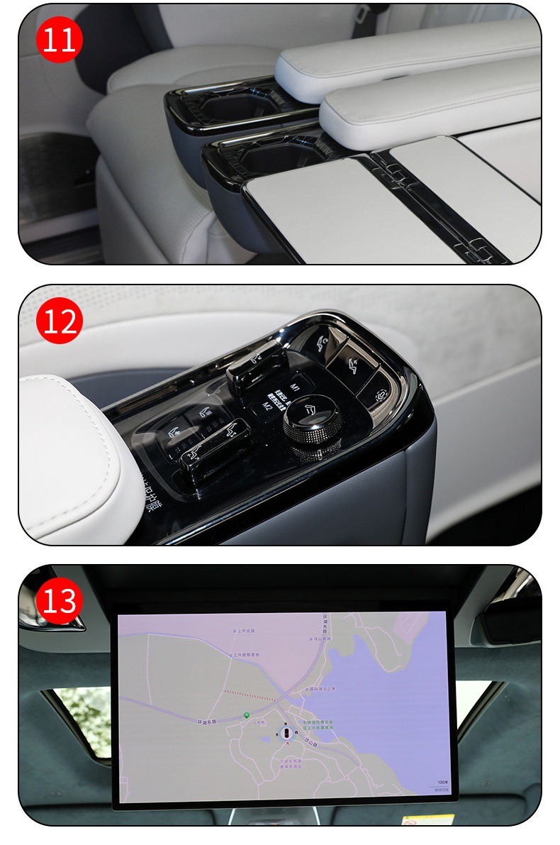 22-25 Models of Zeekr 009 Gear Interior Stickers Special Modification Accessories Paint Transparent Screen Protector