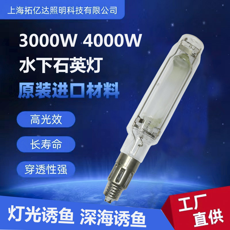Underwater Quartz Metal Halogen Fish Set Lamp Ocean Fishing Boat Fish Luring Lamp Gold Halogen Lamp Quartz Lamp Fishing Lamp