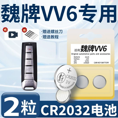 Suitable for Wei brand VV6 Car Keys - wei-brand-vv6-dedicated-cr2032-two-pieces-screwdriver