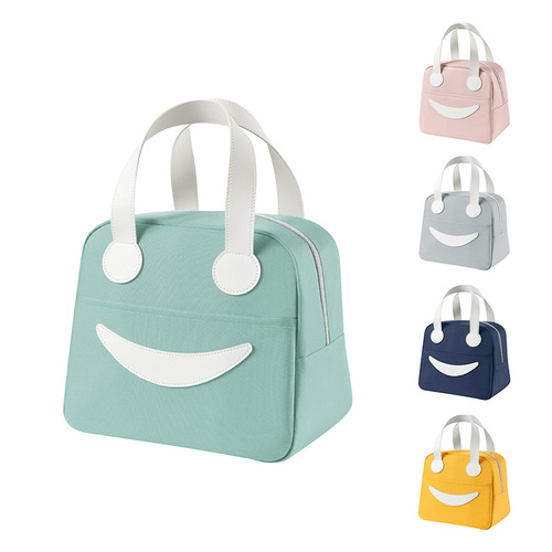 Smiley face polyester aluminum foil lunch box bag portable lunch bag beer seafood insulation bag ice bag outdoor picnic bag