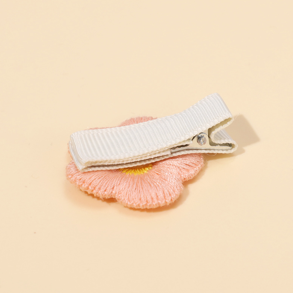 Foreign trade new children's hairpin European and American cute baby five-petal flower side clip girl's flower does not hurt hair full bag hairpin_voghion.com