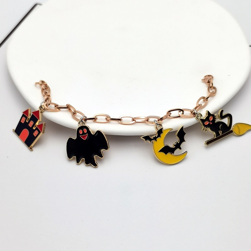 Halloween Charm Armband Edelstahl Dämon Cartoon Schmuckstück_voghion.com