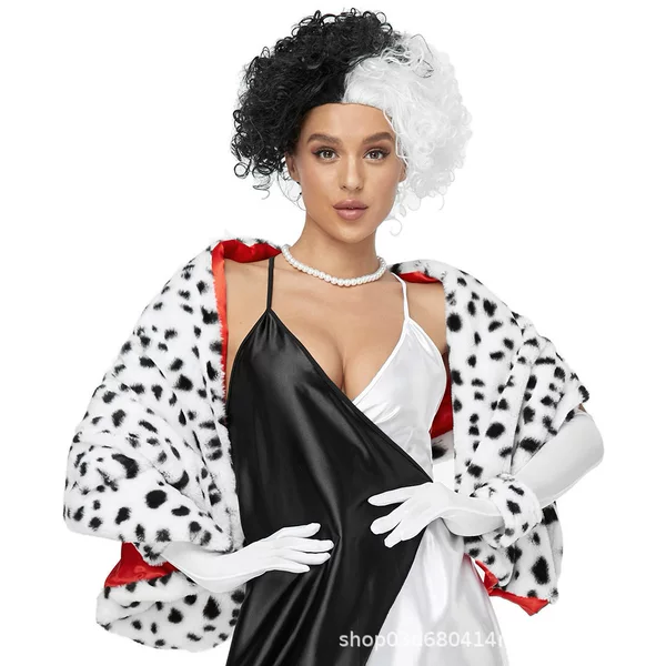 Halloween Leopard Print Shawl Cruella Scarf New Cross-Border European and American Fashion Shawl Dance Gloves