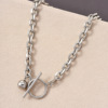 Brand necklace hip-hop style, chain for key bag  stainless steel, European style, simple and elegant design