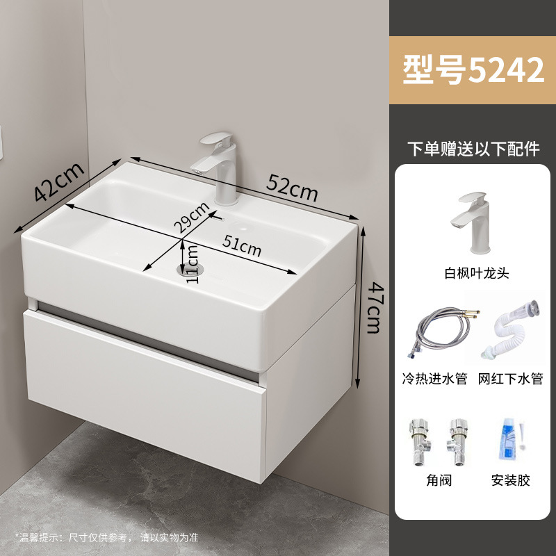 5242 lavabo elegante gabinete blanco grifo blanco