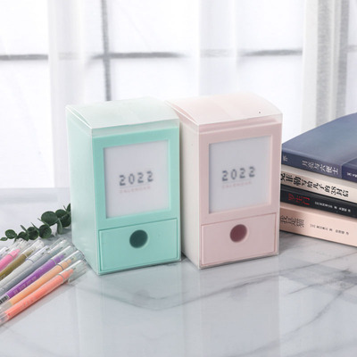 笔筒台历企业异型台历专版批发2022年房产广告台挂历 新款台历|ms