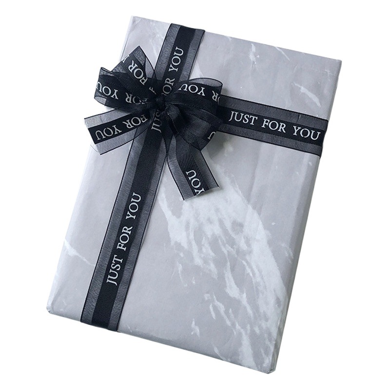 2,5 cm Inglés carta de impresión de la cinta de la nieve ramo de embalaje de la flor de la cinta de regalo para hornear