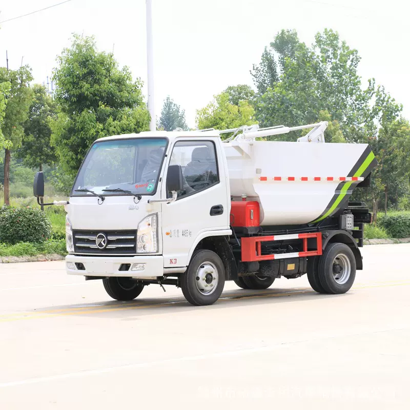 无泄漏式垃圾车国六凯马后挂桶压缩式垃圾车垃圾清运车