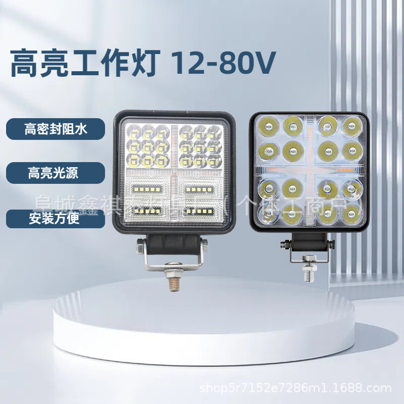 クロスボーダー 4inch フラッシュオフロード車フロントバーライト改造ライトトラックルーフライトスクエアクロス LED ワークライト|undefined