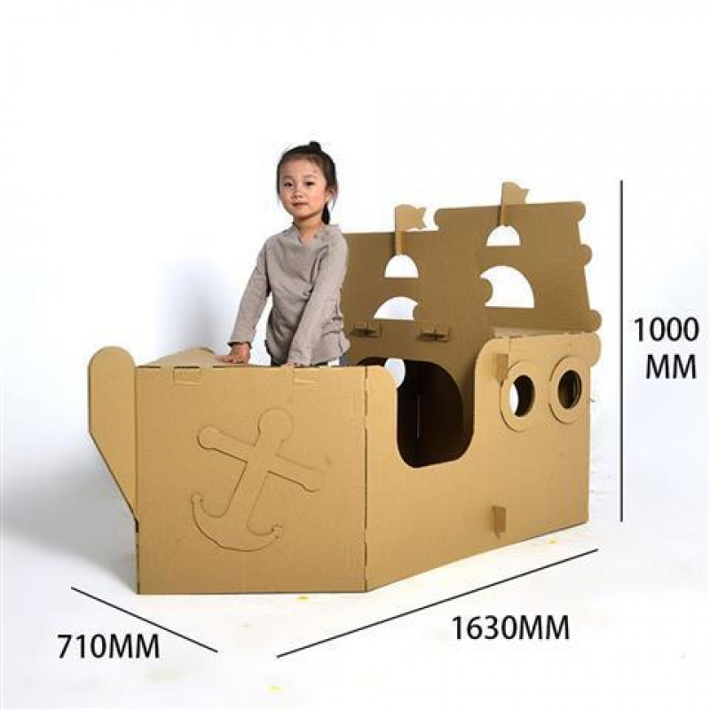 diy 子供の手作りモデル作成材料子供の着色落書き段ボール DIY おもちゃ紙の殻の家段ボールの家|undefined