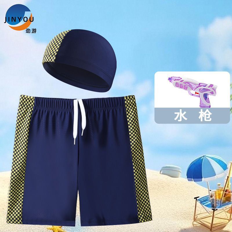 Jinju trajes de baño para niños, pantalones de baño para niños, pantalones de baño para niños, pantalones de baño para niños, pantalones de baño para gorras, fábrica de comercio de ángulo plano