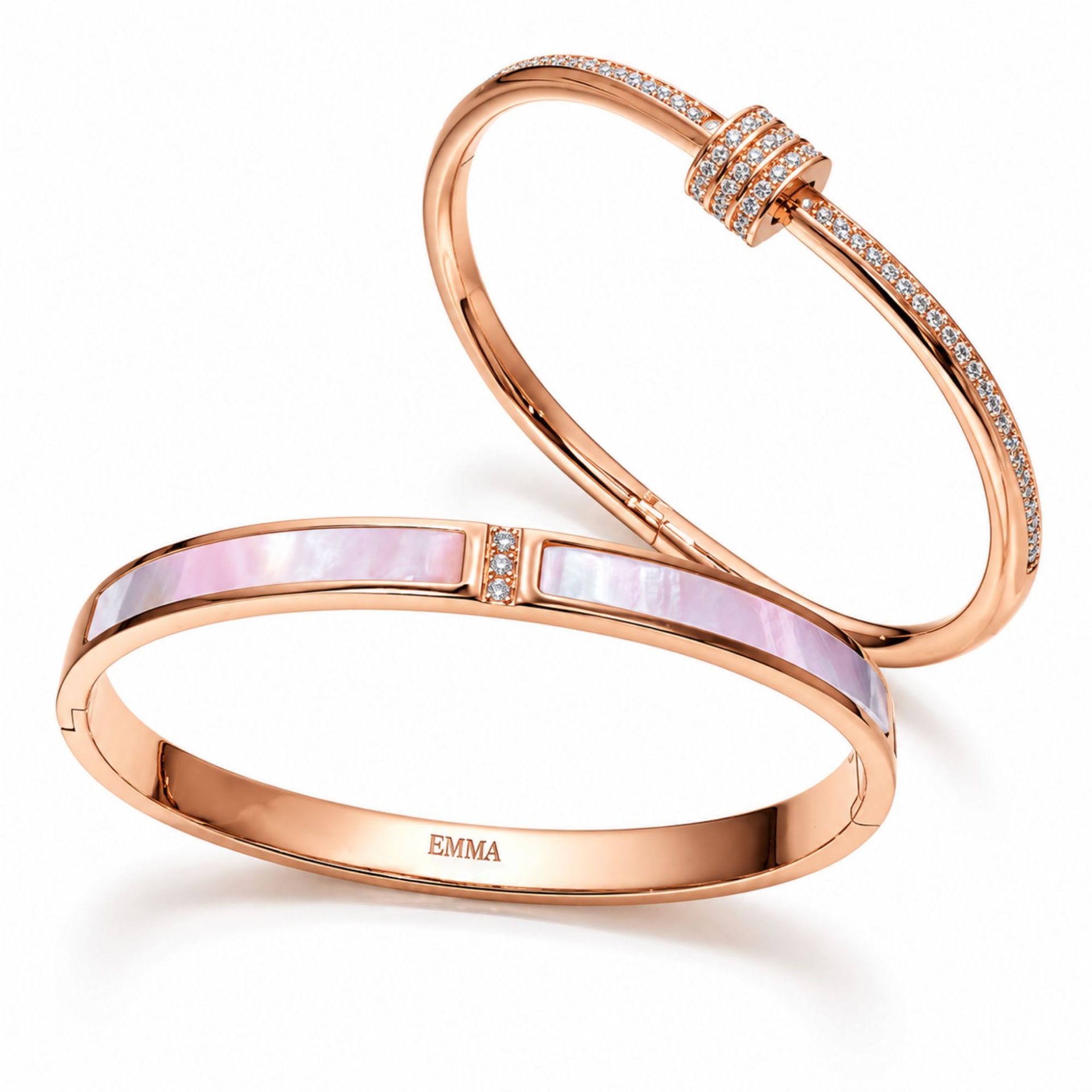 Brazalete de oro y plata rosa de fritillaria natural para mujeres 2026 nuevo nicho de lujo ligero y exquisito accesorios de pulseras superpuestas image 6