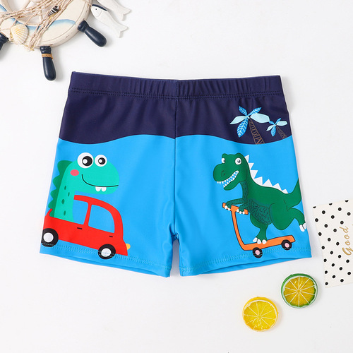Swim trunks for boys, cartoon style swimwear for kids, children's swim trunks, wearable outside
