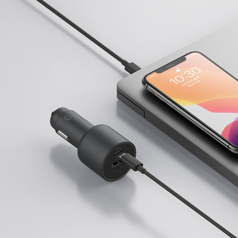 Xiaomi автомобильное зарядное устройство быстрая зарядка версия 1A1C многофункциональная одна в две 5A быстрая зарядка 100W высокая мощность автомобильная принадлежность