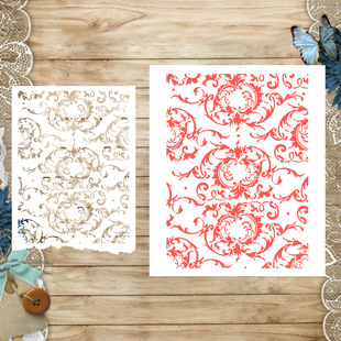 Cross-Border Dropshipping Masking Board Lace Pattern Hollow Carving Plastic Hand-Painted Graffiti Spray Handbook Decoration Template