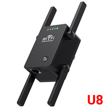4天线wifi无线信号放大器300M路由网络扩展增强器一键互联中继器