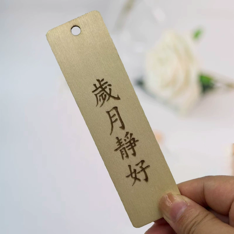 Ретро новый китайский стиль благословения закладки надпись прямоугольная деревянная бирка подвеска в китайском стиле