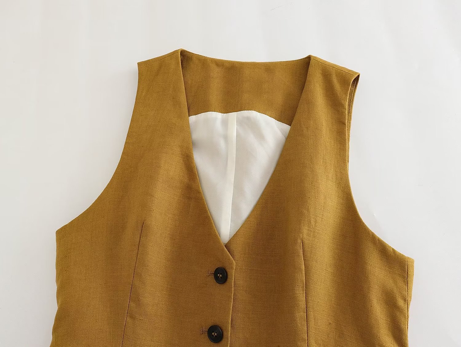 Women's Clothing new women's vest double breasted fashion top + straight pants casual suit set_voghion.com