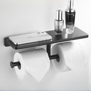 Toilet Paper Holder Hotel Engineering Paper Towel Holder Zinc Alloy Mobile Phone Storage Rack Bathroom Paper Towel Hook Bathroom Roll Paper Holder