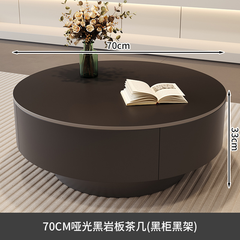モダンでシンプルで軽い高級モバイル大小ラウンドロックプレートコーヒーテーブル組み合わせミニマリストリビングルームホームハイエンドラウンドコーヒーテーブル|undefined