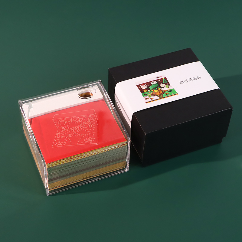 跨境热卖创意圣诞节礼物纸雕日历桌面装饰品文创摆件3d立体便签本|undefined
