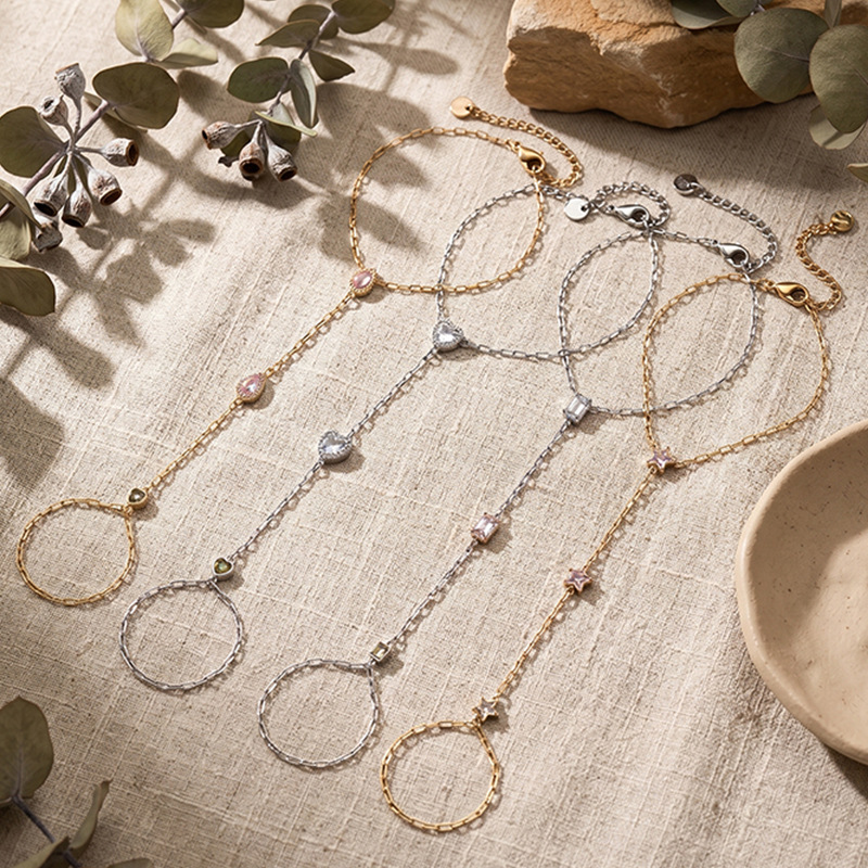 Tina Europa y los Estados Unidos acero inoxidable transfronterizo francés color Bao amor anillo de estrellas pulsera de diamantes de lujo ligera pulsera de diamantes de color