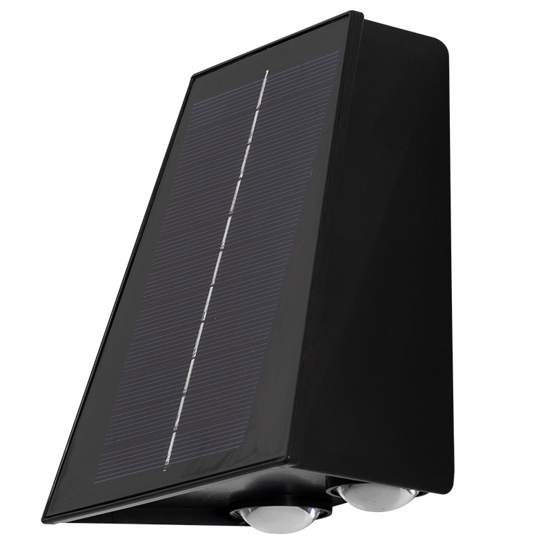Lámpara solar de pared para exteriores, luz ambiental, lámpara de pared impermeable para jardín de villa, iluminación ascendente y descendente, lámpara de pared con sensor de movimiento.