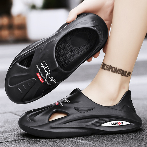 Sandals that feel like shit, men's trendy thick-soled non-slip beach shoes wholesale casual outer wear sports men's slippers